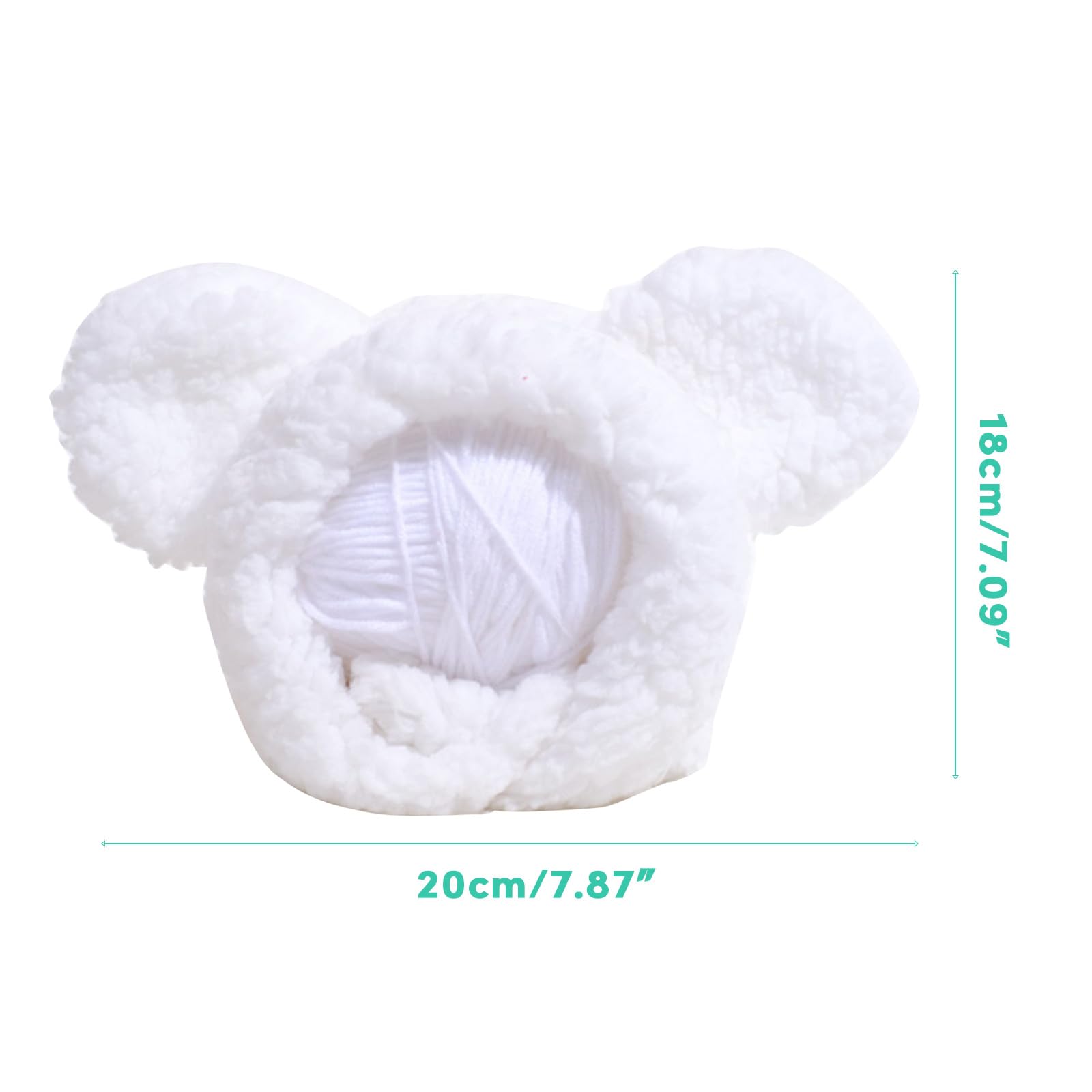 YPBEW Cute Bear Ear Shape Hat for Cat, Dog Christmas Cosplay Warm Headwear Costume Pet Accessories for Small Animals