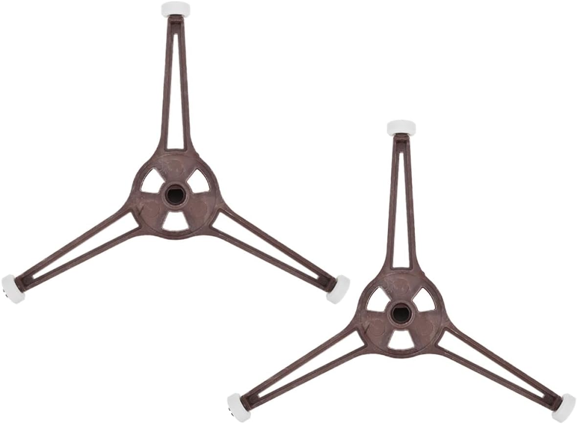 Beavorty 2pcs Microwave Turntable Support Base 3-leg Rotating Rollers 14mm Height, Microwave Oven Tray Holder Replacement Parts for Kitchen Appliance Supplies Random Color