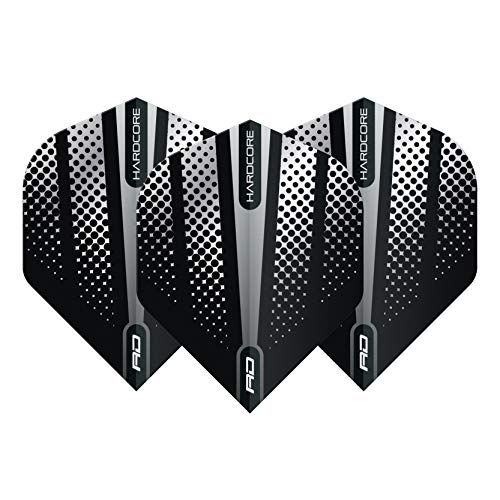 RED DRAGON Hardcore Radical Black Flash Dart Flights - 4 Sets Per Pack (12 Dart Flights in Total) by RED DRAGON - Image 2