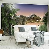 Wall Stickers and murals Wallpaper with 3D Custom murals Three-Dimensional Dinosaurs Backgrounds Walls Children's Rooms Creative Decor Non-Woven printing-177x118inch (400x280cm (157 X 110 inch))