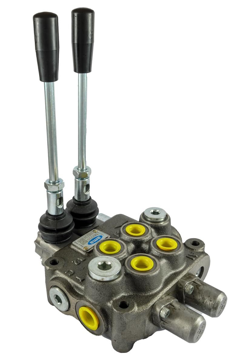 Dispensador hidráulico Ama: dispensador hidráulico de 2 palancas, tipo base, 3/8", 40 litros, 180 bar
