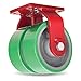 Hamilton Extra Heavy Duty Dual Wheel Caster - 10"Dia.X3"W Wheel - 6000-Lb. Capacity - Duralast Polyurethane Wheel - Tapered Bearing - Rigid - Green