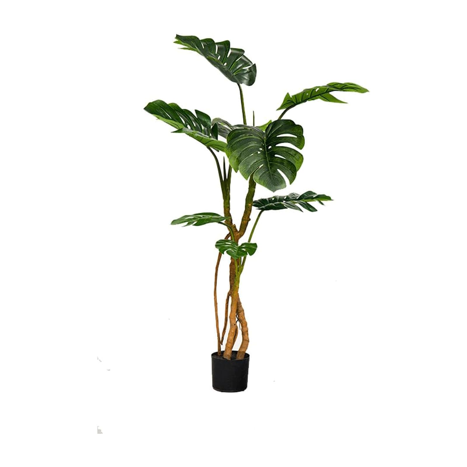 HCZKIUJY Monstera Tree Artificial Trees 4.9 Ft Artificial Plant Realistic Leaves Faux Tree Home Living Room Floor Standing Faux Plant