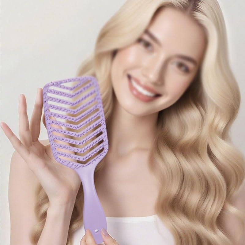 Fluffy Comb Hairstyle for Long Hair Hollowed Out Curly