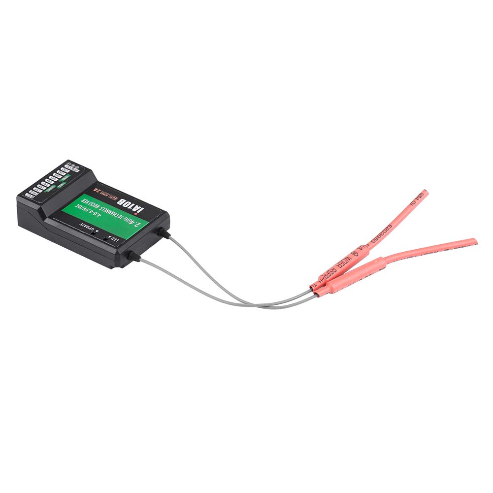 Flysky FS-iA10B Récepteur 2,4 G 10 Canaux avec Port IBus pour Modèles d'avions RC : Plastique Noir