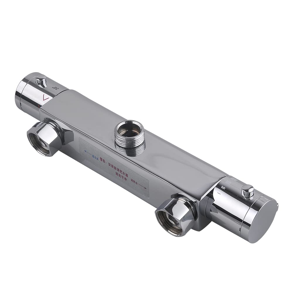 Termostat Bathroom Faucet Valve – blender do wody o stałej temperaturze z regulatorem temperatury (20-50°C), montaż ścienny do łazienki i kuchni, temperatura bezpieczeństwa 38°C, idealny dla rodziny i