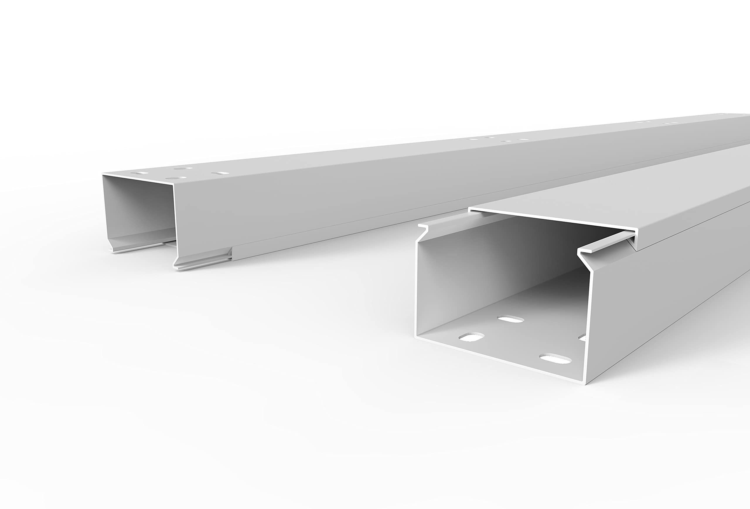 SCOSKK43 10 m Kabelkanal (L x B x H 2000 x 60 x 40 mm, PVC, Kabelleiste, Schraubbar) weiß