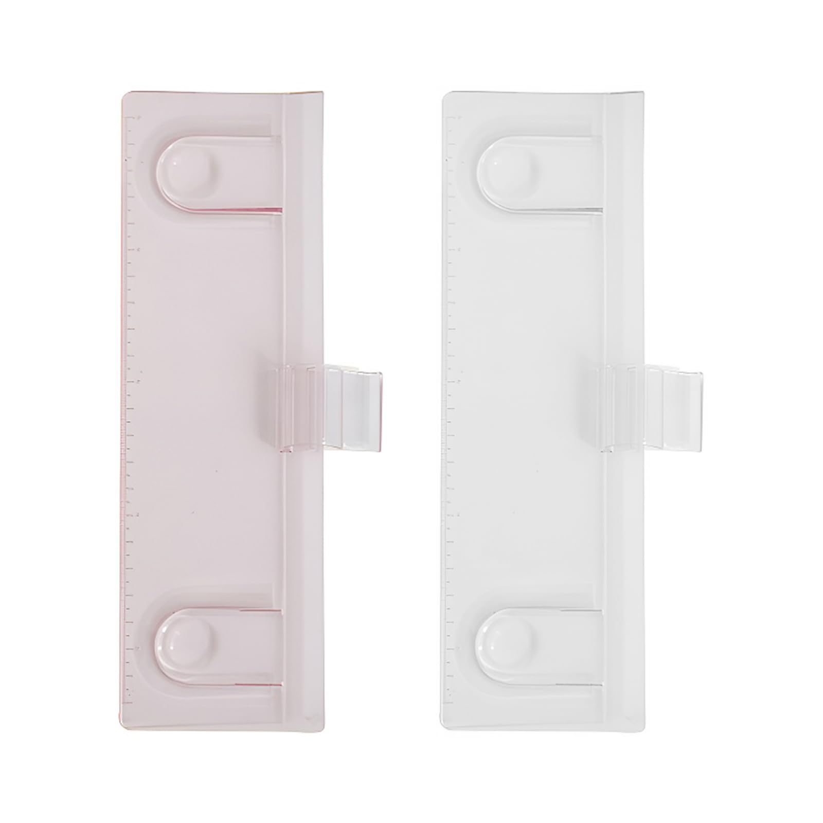 Oedema 2 Pcs Monitor Memo Board Transparent Computer Side Panel Monitor Sticky Note Holder for Office Desk Accessories, Transparent & Pink