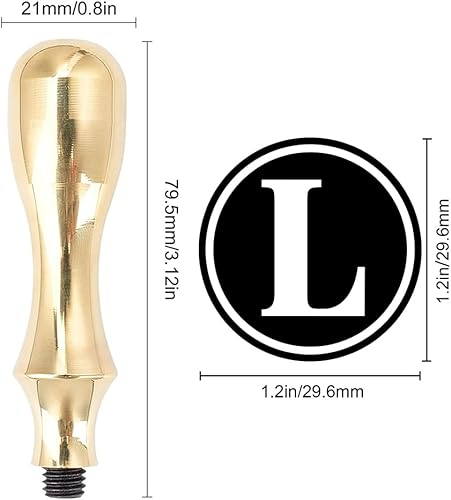 Miniatura 2 de CRASPIRE Sello de hielo con letra L con cabeza de latón extraíble y mango de metal, sello de marca de hielo de 1.2 pulgadas para cubitos de hielo,