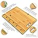 Cutting Boards,Large Bamboo Chopping Board, Built-In 3 Compartments And Juice Grooves, Charcuterie Board for Kitchen Counter Meat (Butcher Block) Cheese, Vegetables,Bread (17 x 12.6