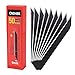 Gomake 9mm Utility Knife Replacement Blades,30 Degree Snap Off Carbon Steel Blades for Retractable Cutting Knives, Hobby, Craft Knife, Box Cutter 100PCS-Black