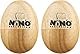 Nino Percussion Wood Egg Shaker – 2 kleine Rasseleier für Kinder ab 3 Jahren – Musikinstrument – Siam Eiche, Natur (NINO562-2)