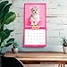 Puppies in Pink | 2026 12 x 24 Inch (Hanging) Monthly Square Wall Calendar | Plastic-Free | BrownTrout | Animals Fun Humor Pets