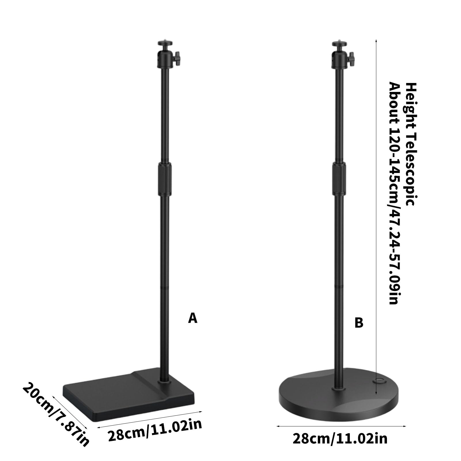 Supporto da pavimento per proiettore con asta telescopica, ampia compatibilità, struttura in metallo ad alta resistenza, supporto per proiettore