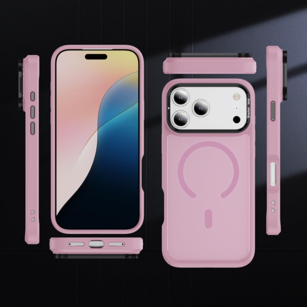 Étui de téléphone de Luxe avec Support magnétique, trépied pour Appareil Photo et Protection Antichoc pour iPhone 15 Plus (pour iPhone 15 Plus/Noir)