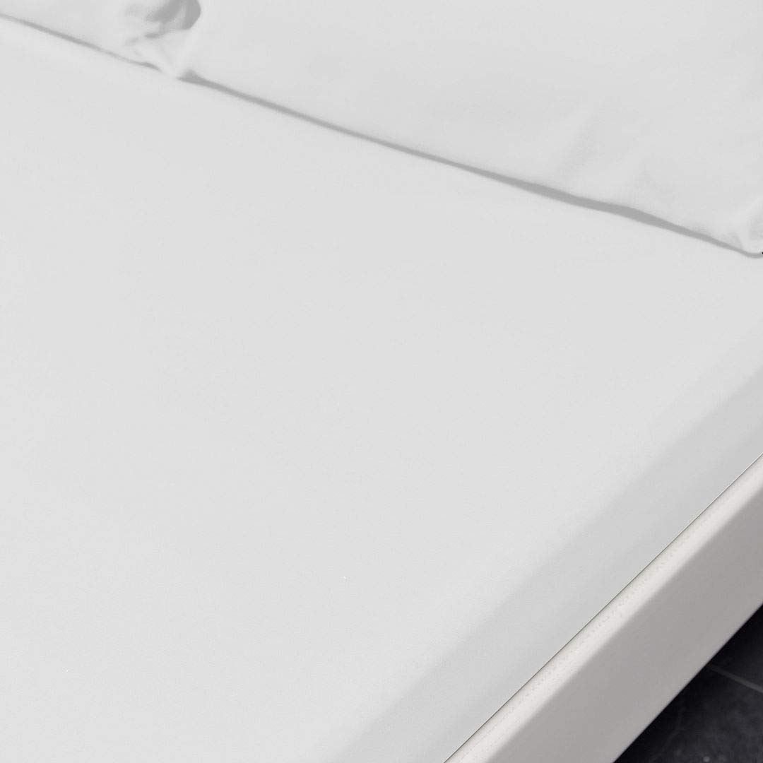 John Aird Microfibre Plain Fitted Sheet (Super King, White) โ image 1