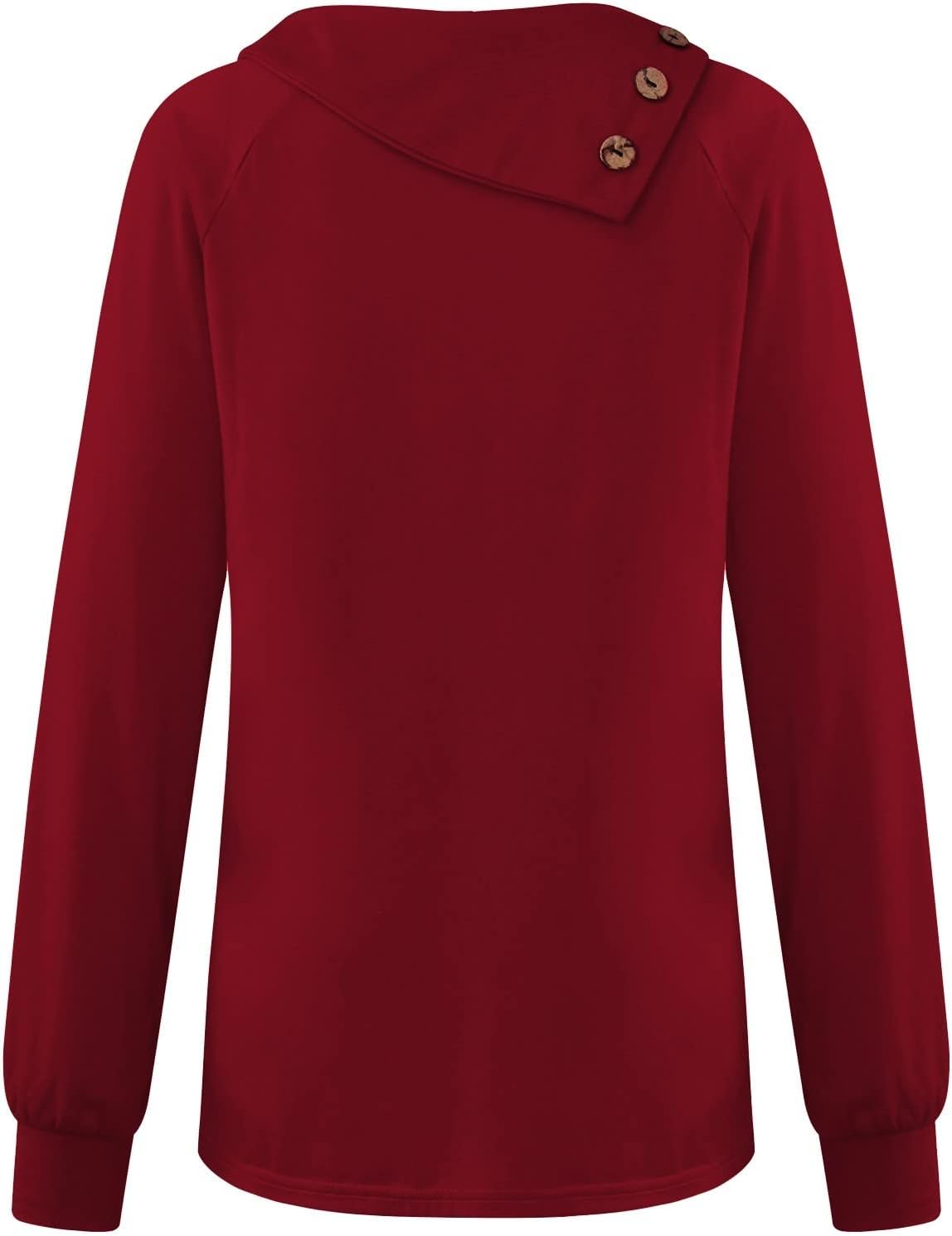 JJHAEVDY  Women's Button Cowl Neck Pullover Shirts Dandelions Print Fashion Long Sleeve Henley Tops Blouse : Sports & Outdoors