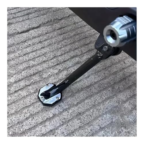 Support béquille moto en alliage d'aluminium élargi pour béquille latérale