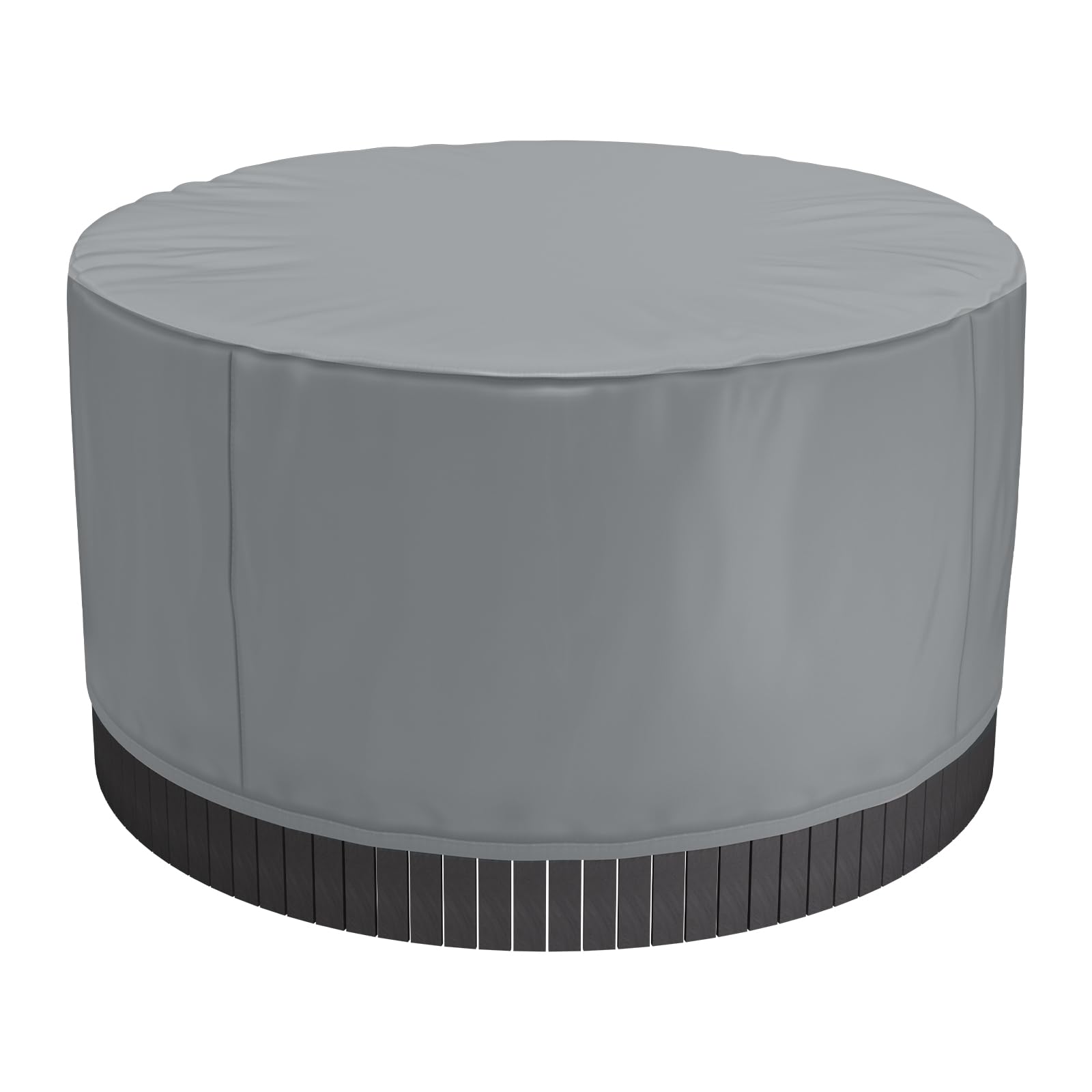 VEVOR Housse de Protection pour Spa extérieur, φ200 x 85 cm, Couverture Ronde Spa, résistante aux intempéries et à l'eau, Tissu Oxford 420D Ultra-résistant et résistance à la déchirure 950N, Gris
