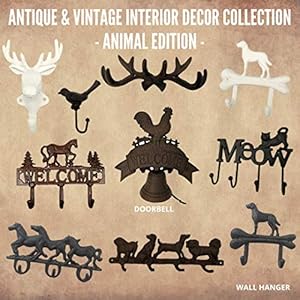 Comfy Hour Antique and Vintage Animal Collection Cast Iron Deer Single Key Coat Hook Rack Wall Hanger, Heavy Duty Recycled Gift Idea Comfy Hour Antique and Vintage Animal Collection Cast Iron Deer Single Key Coat Hook Rack Wall Hanger Heavy Duty Recycled Gift Idea