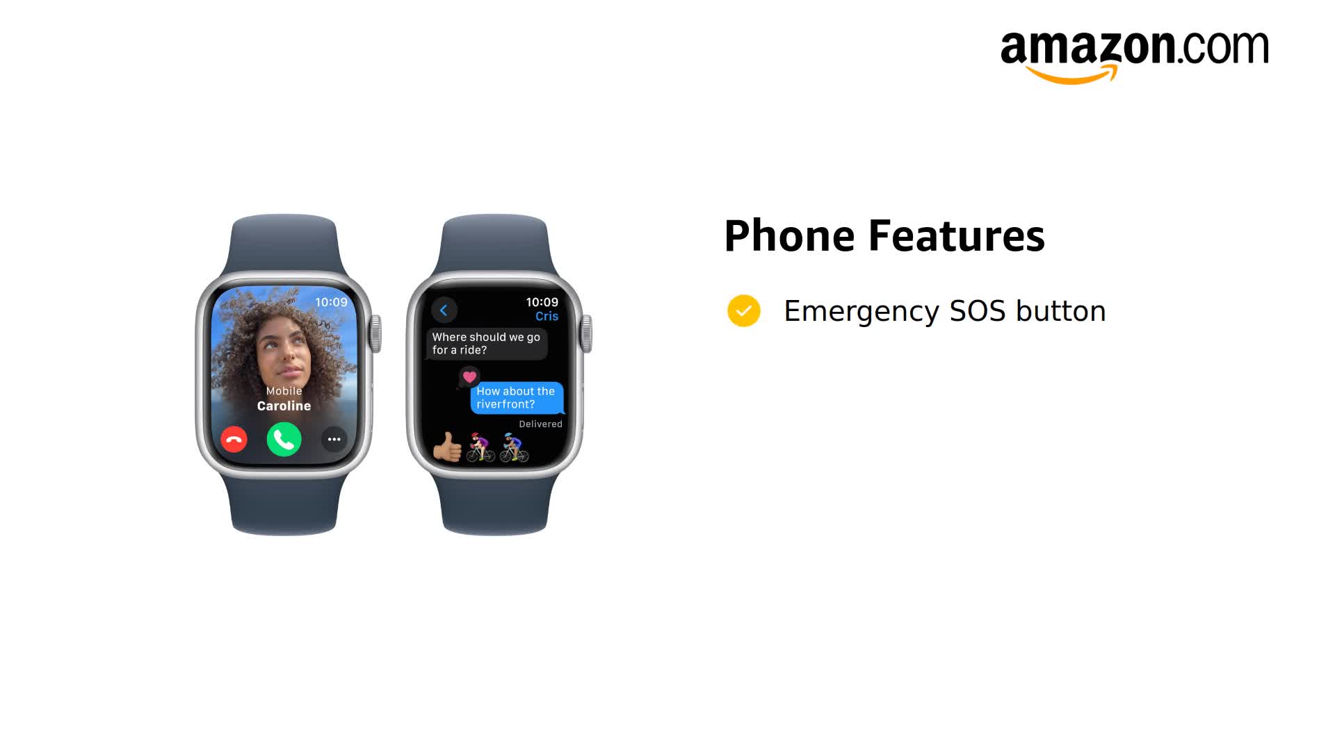 Apple Watch Series 9- 41mmシルバーアルミニウムケースとストームブルースポーツバンド - M/L Apple Watch Series 9 41mm Aluminum Case with Storm Blue Sport Band