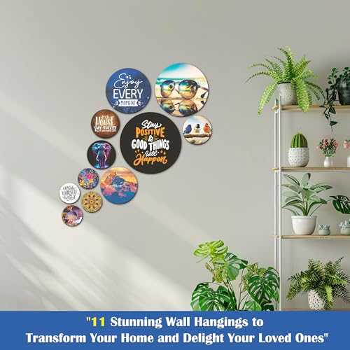 Image of Rousrie Wooden Wall Hanging For Home Decor, Set of 11, Living Room, Bedroom, Office Decoration (Motivational quotes 3)