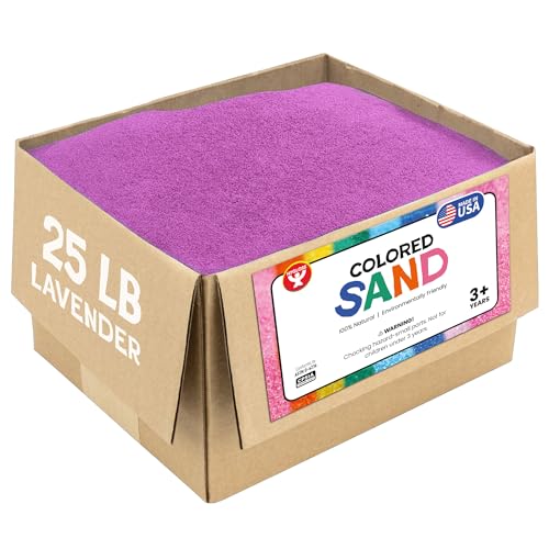 Image of Hygloss Colored Sand for Crafts - 25 lb, Lavender - Vibrant Colorful Fine Sensory Play Sand Art Kits for Kids - Classroom Activities for Children 3 4 5 6 7 8 9 10 11 12 - Safe for Ages 3+