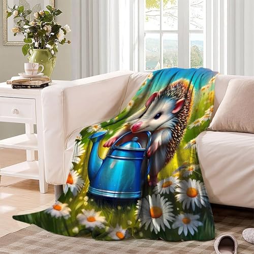 Couverture de lit en microfibre chaude housse de canapé imprimée 3D hérisson - 4