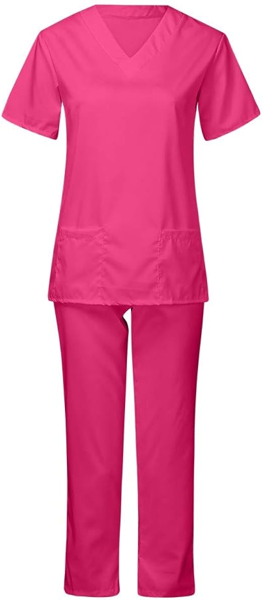 Sunggoko Scrubs Medical Uniform Men & Women Short Sleeve V