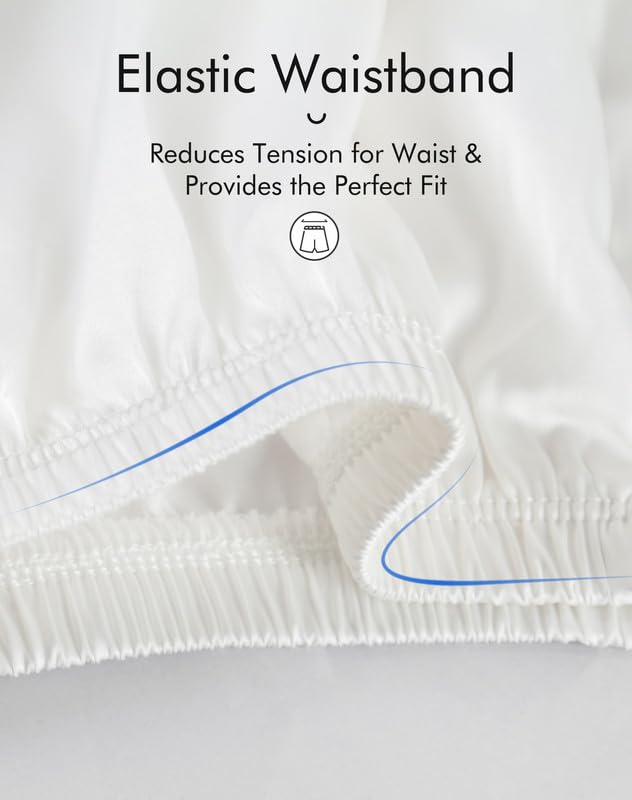 Image of MANCYFIT Satin Bloomers for Women, Lace Hem Slip Shorts