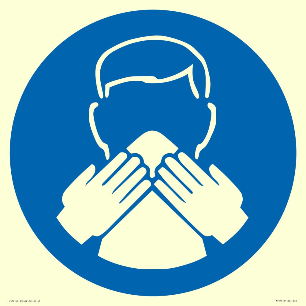 Custom Mandatory: Use a tissue Sign - 300x300mm - S30