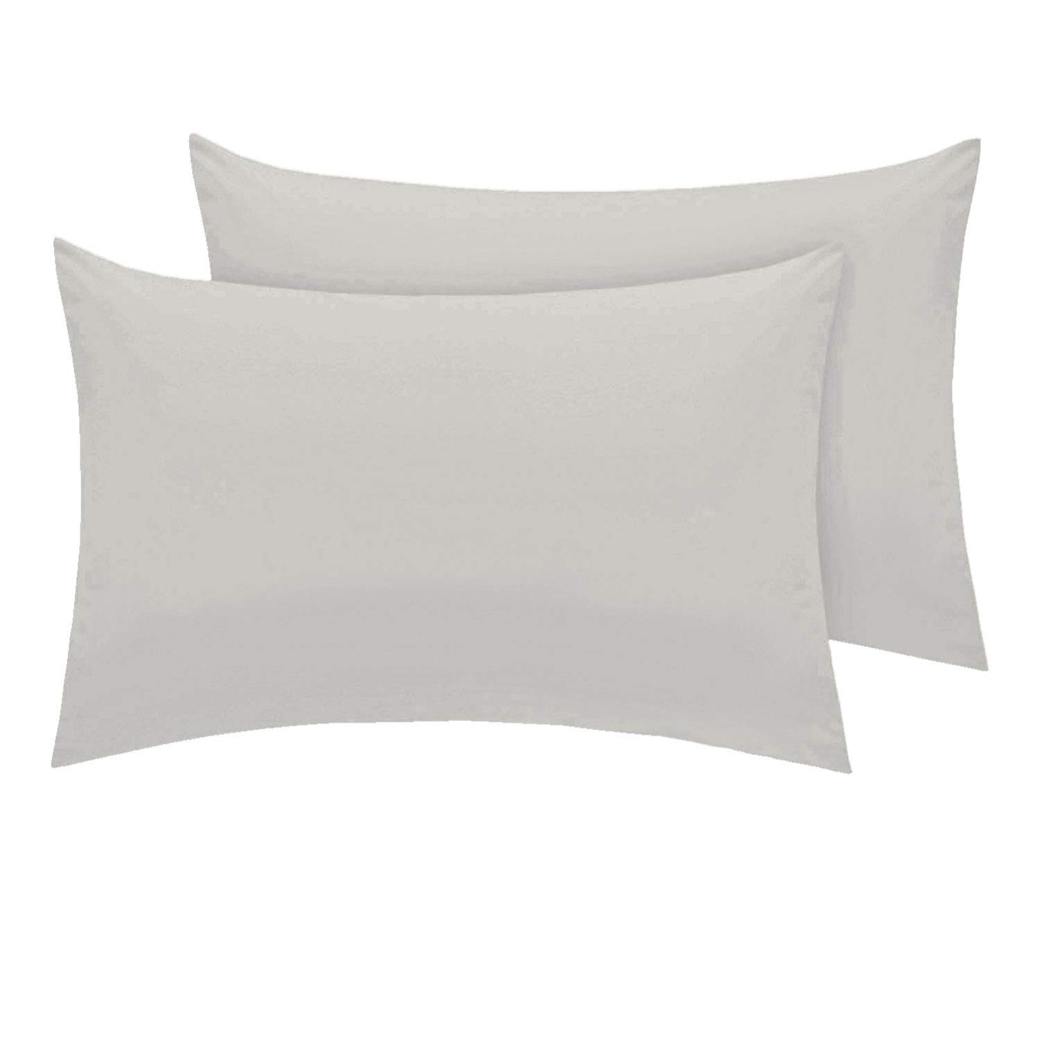 Pizuna Pure Combed Cotton Pillow Case 48 x 74 cm Off White, 400 Thread Count Soft Luxurious 100% Long Staple Cotton Sateen Weave Pillow Cover (Cooling Pillowcase Off White- 2 PC)