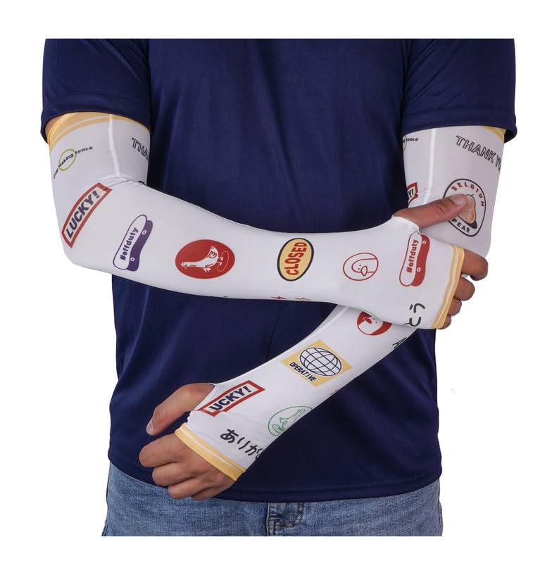 chacko Arm Sleeves for Men & Women UV Protection Hand Sleeves With Thumb for Boys & Girls Sun Protection Sleeves for Men Arm Sleeves for Women for Running, Hand Cover for Bike Riding Nylon 1 Pairs-picture-35