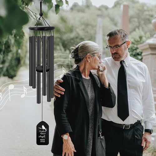 Image of ASTARIN Personalized Wind Chimes Outdoor Large Deep Tone,Large Customized WindChimes for Outside Tuned Relaxing Soothing Low Bass,Memorial Wind Chimes Sympathy for Mom Dad