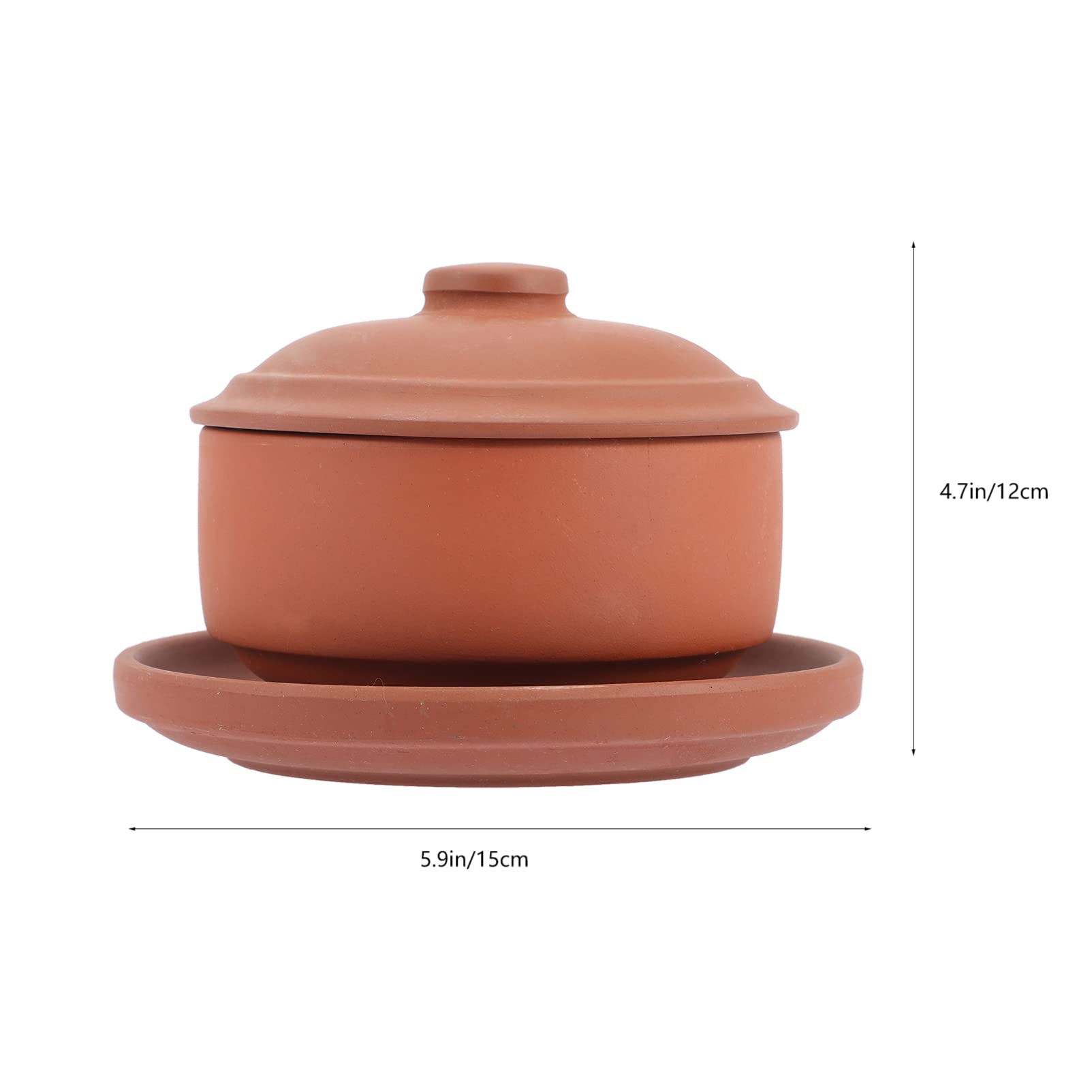 Cabilock Bol à Riz en Poterie Couvercle, Bol à Cuisson la Vapeur Multifonction, Style Ancien, Cuisine et Table