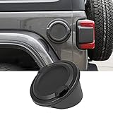 JeCar Gas Tank Door Aluminum Alloy Gas Cap Cover for Jeep Wrangler 2018-2021 JL & Unlimited, Black