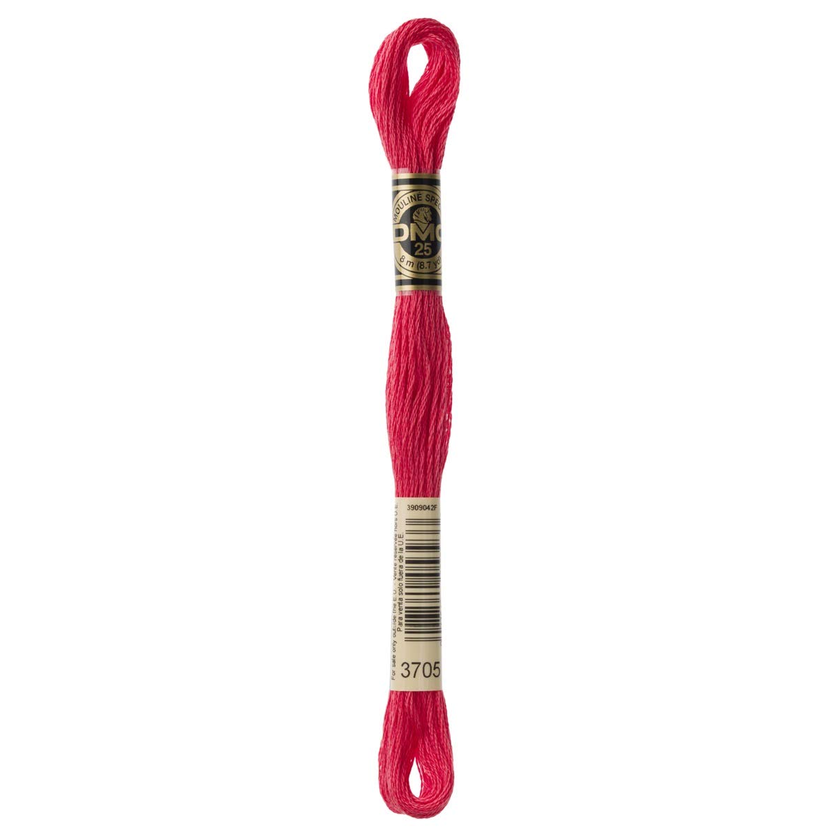 DMC Embroidery Floss Mouline Stranded Cotton Thread for Hand Embroidery and Sewing - Colour No: 3705-3 x 8m Skeins โ image 1