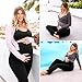 Leafigure Maternity Flare Leggings with Pockets Over The Belly Yoga Pants for Workout Soft Pregnancy Activewear Navy XL