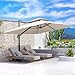 ORYNTREX 10' X 13' Outdoor Patio Umbrella Large Rectangle Cantilever Umbrella Heavy Duty 360°Rotation Offset Umbrella for Garden Deck Pool Patio,Beige
