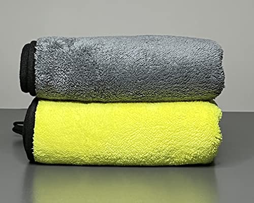 Image of Homerz Thick 600 GSM Microfiber Cloth for Car and Bike wash, 16 x 16 inch, Multicolour (Pack of 2)