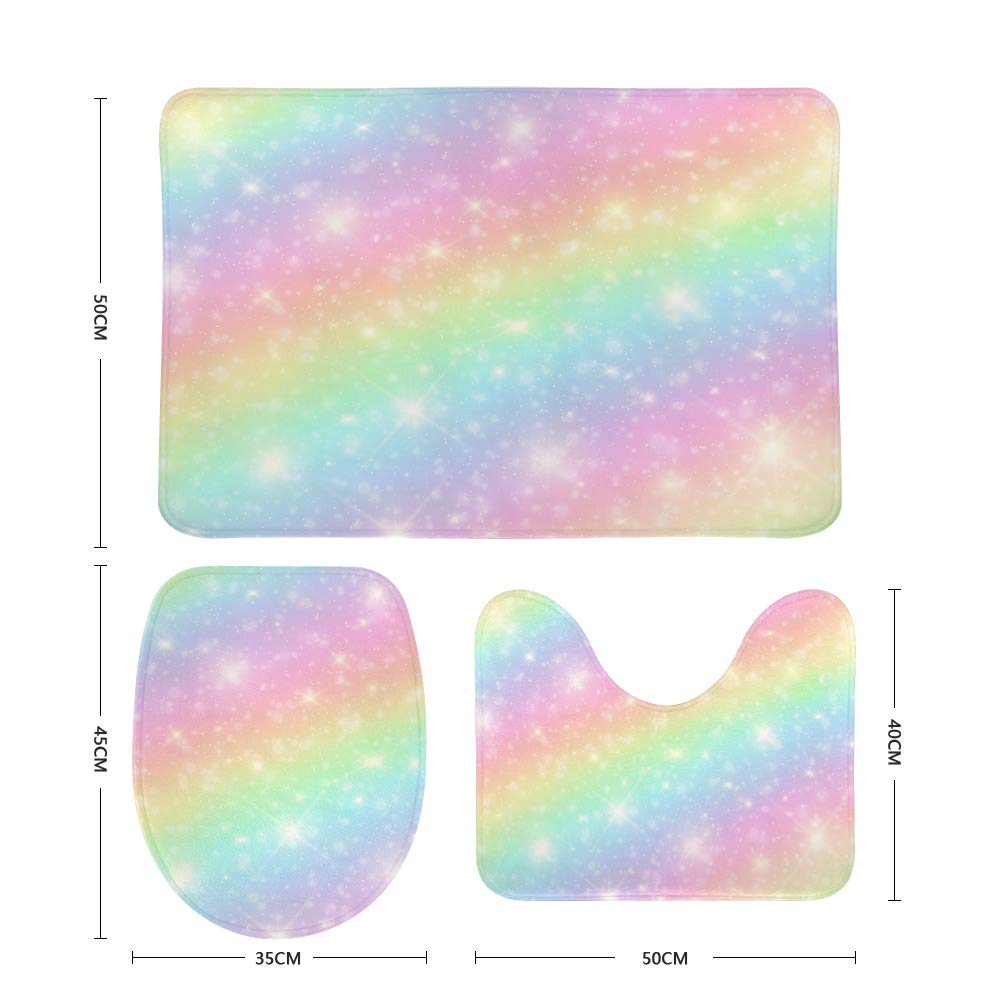 All American Collection 15-Piece Bathroom Set with 2 Memory Foam Bath Mats and Matching Shower Curtain | Designer Patterns and Colors (Geometric Black)