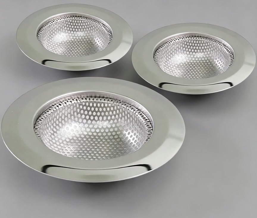 3 Pack Coladores de Malla Fina de Acero Inoxidable para Fregadero miniatura 5