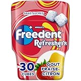 FREEDENT REFRESHERS - Chewing-gum Goût Fraise Citron - Boîte De 30 Dragées - 67g...
