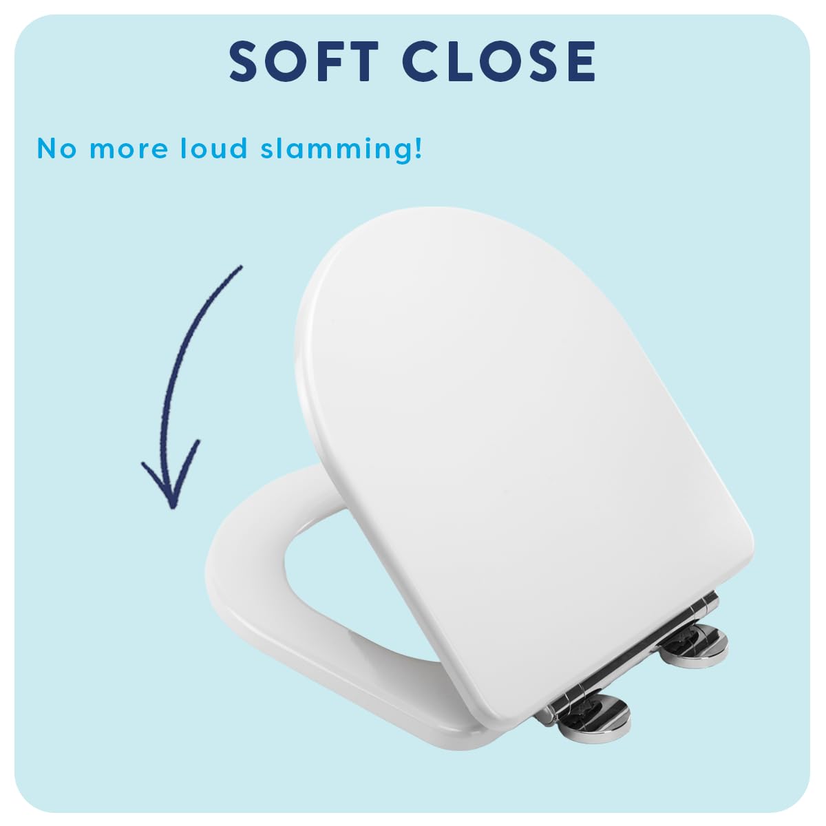 Croydex Flexi-Fix Garda D-Shape Always Fits Never Slips - Asiento de inodoro antibacteriano (madera, 43,2 x 37,2 x 6 cm), color blanco