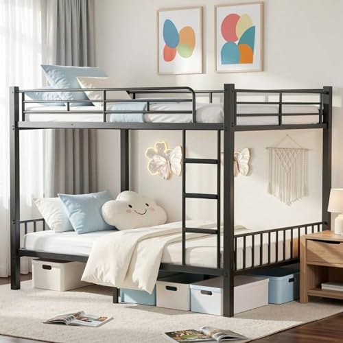 Mixcous Queen Over Queen Bunk Bed for Adults & Teens,...