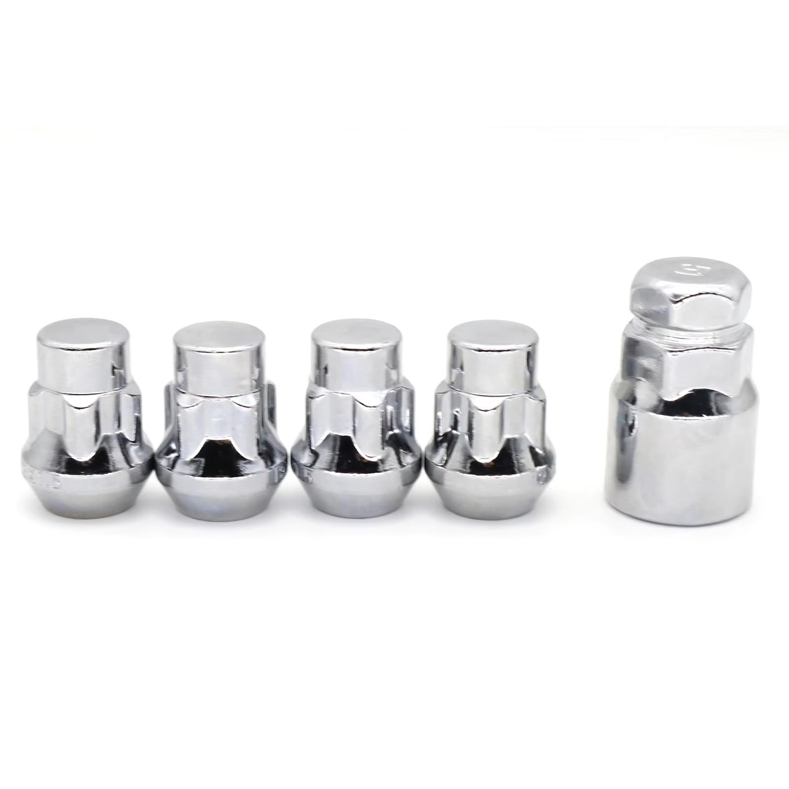 Tornillos de Rueda 4 Uds Tuercas Rueda Coche Tuerca Bloqueo Rueda Camión Piezas Para Cubo De Rueda M12x1.5 Y 1X Llave Compatible Con Ford Para C-max 2007 2008 2009-2019