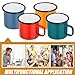 Imagen de WIYETY Juego de 4 tazas de esmalte: 350 ml reutilizables tazas de esmalte