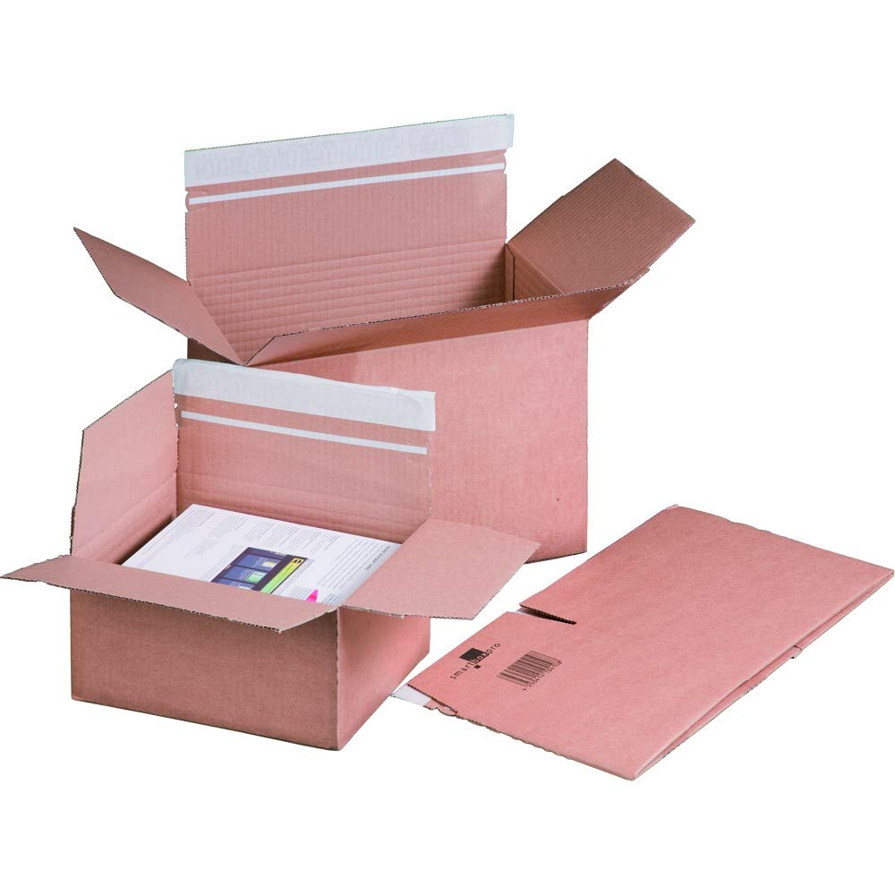 PROREGAL Mega Deal 20x Automatikbodenkarton A4 | LxBxH 304x216x130-220 mm | mit Selbstklebeverschluss & Aufreißfaden | braun | Automatikkarton Versandkarton