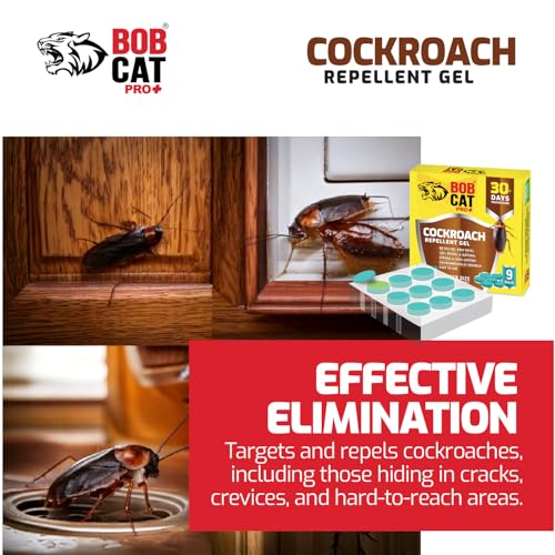 Image of Natural Cockroach Repellent Gel | 100% Herbal | Most Effective 30 Days Strong Protection | Long-Lasting | Eco-Friendly | For Car, Home, Warehouse, Factory & Office | Pack of 9 | FORMULATION 3X