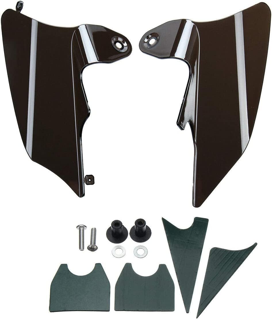 Motorcycles Smoke Left & Right Air Deflector Heat Shield Mid Frame Kit for Harley Touring Street Electra Glide Road King 1997-2007